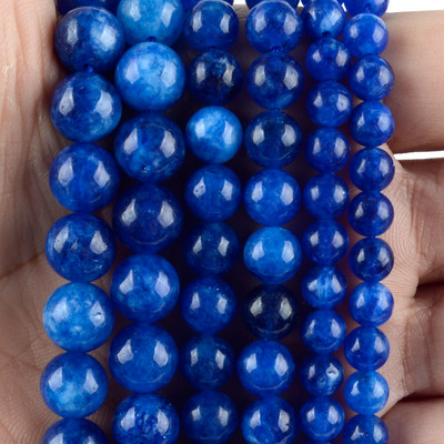 Natūralaus akmens karoliukai Akvamarinai Granatas Agatas Angelitas Kvarcas Opalas Aventurinas Jades Apvalūs karoliukai papuošalams Gaminti pasidaryk pats apyrankes