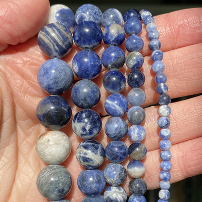 Natūralaus akmens karoliukai Akvamarinai Granatas Agatas Angelitas Kvarcas Opalas Aventurinas Jades Apvalūs karoliukai papuošalams Gaminti pasidaryk pats apyrankes