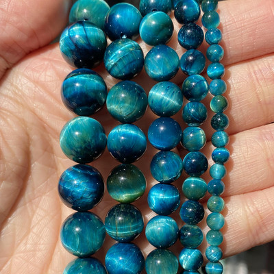 Natūralaus akmens karoliukai Akvamarinai Granatas Agatas Angelitas Kvarcas Opalas Aventurinas Jades Apvalūs karoliukai papuošalams Gaminti pasidaryk pats apyrankes