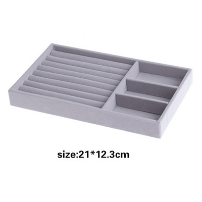 Karštas išpardavimas Mada Nešiojami aksominiai papuošalai Žiedai Papuošalai Vitrina Dėžutės dėklo laikiklis Auskarų papuošalų laikymo vitrina