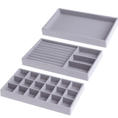 Karštas išpardavimas Mada Nešiojami aksominiai papuošalai Žiedai Papuošalai Vitrina Dėžutės dėklo laikiklis Auskarų papuošalų laikymo vitrina