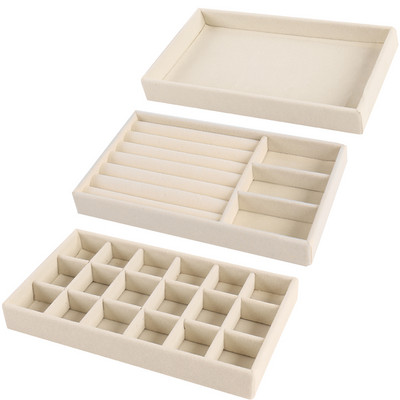 Karštas išpardavimas Mada Nešiojami aksominiai papuošalai Žiedai Papuošalai Vitrina Dėžutės dėklo laikiklis Auskarų papuošalų laikymo vitrina