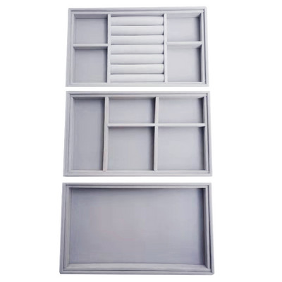 Karštas išpardavimas Mada Nešiojami aksominiai papuošalai Žiedai Papuošalai Vitrina Dėžutės dėklo laikiklis Auskarų papuošalų laikymo vitrina