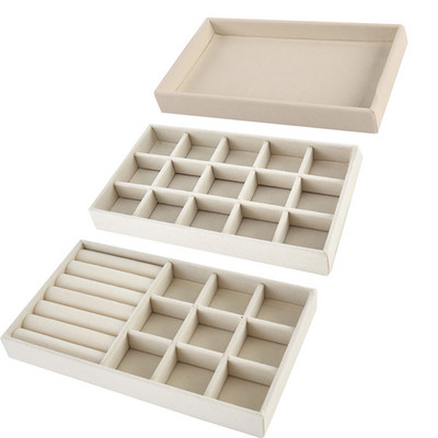 Karštas išpardavimas Mada Nešiojami aksominiai papuošalai Žiedai Papuošalai Vitrina Dėžutės dėklo laikiklis Auskarų papuošalų laikymo vitrina