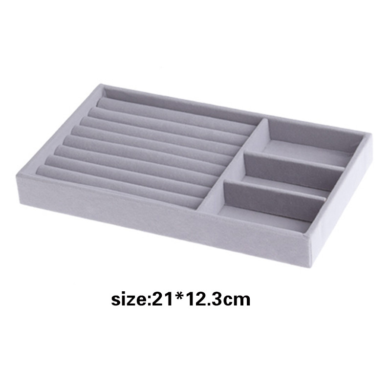 Karštas išpardavimas Mada Nešiojami aksominiai papuošalai Žiedai Papuošalai Vitrina Dėžutės dėklo laikiklis Auskarų papuošalų laikymo vitrina