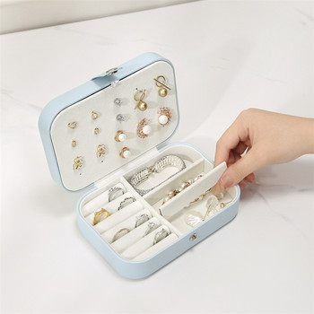 Casegrace Mini Travel Jewelry Box Γυναικεία Φορητή Θήκη Αποθήκευσης Θήκη PU Δερμάτινο σκουλαρίκι δαχτυλίδι Κολιέ Οργανωτής κοσμημάτων