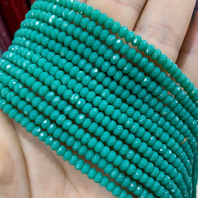 Естествен камък 3*4 мм фасетиран плосък рондел дистанционни мъниста нефрит халцедон тюркоаз лабрадорит за изработка на бижута Направи си гривна