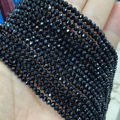 Естествен камък 3*4 мм фасетиран плосък рондел дистанционни мъниста нефрит халцедон тюркоаз лабрадорит за изработка на бижута Направи си гривна