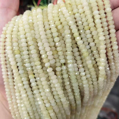 Естествен камък 3*4 мм фасетиран плосък рондел дистанционни мъниста нефрит халцедон тюркоаз лабрадорит за изработка на бижута Направи си гривна