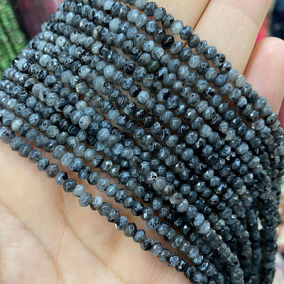 Естествен камък 3*4 мм фасетиран плосък рондел дистанционни мъниста нефрит халцедон тюркоаз лабрадорит за изработка на бижута Направи си гривна