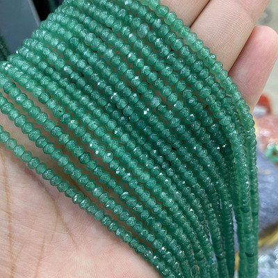 Естествен камък 3*4 мм фасетиран плосък рондел дистанционни мъниста нефрит халцедон тюркоаз лабрадорит за изработка на бижута Направи си гривна