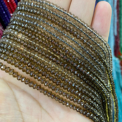 Естествен камък 3*4 мм фасетиран плосък рондел дистанционни мъниста нефрит халцедон тюркоаз лабрадорит за изработка на бижута Направи си гривна