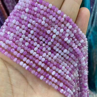 Естествен камък 3*4 мм фасетиран плосък рондел дистанционни мъниста нефрит халцедон тюркоаз лабрадорит за изработка на бижута Направи си гривна