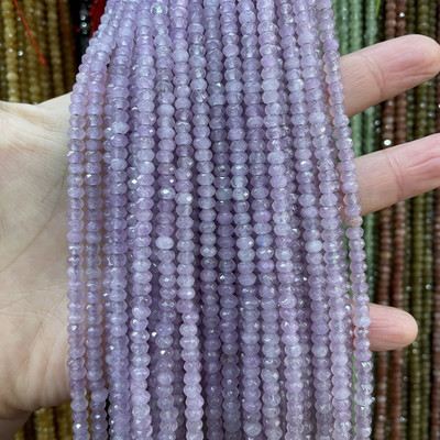 Естествен камък 3*4 мм фасетиран плосък рондел дистанционни мъниста нефрит халцедон тюркоаз лабрадорит за изработка на бижута Направи си гривна