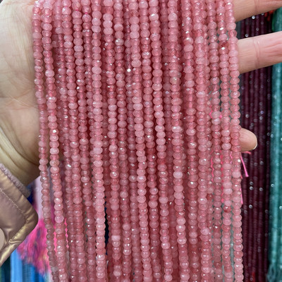 Естествен камък 3*4 мм фасетиран плосък рондел дистанционни мъниста нефрит халцедон тюркоаз лабрадорит за изработка на бижута Направи си гривна