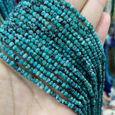 Естествен камък 3*4 мм фасетиран плосък рондел дистанционни мъниста нефрит халцедон тюркоаз лабрадорит за изработка на бижута Направи си гривна