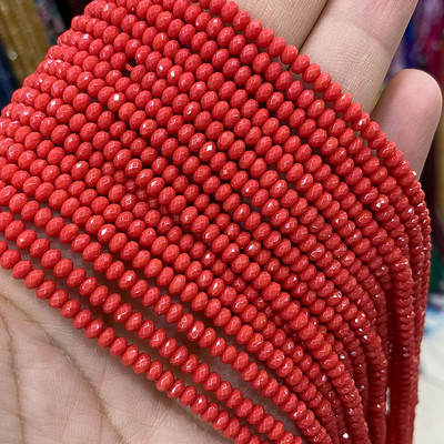 Естествен камък 3*4 мм фасетиран плосък рондел дистанционни мъниста нефрит халцедон тюркоаз лабрадорит за изработка на бижута Направи си гривна