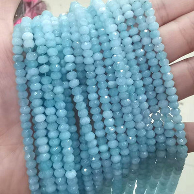 Естествен камък 3*4 мм фасетиран плосък рондел дистанционни мъниста нефрит халцедон тюркоаз лабрадорит за изработка на бижута Направи си гривна