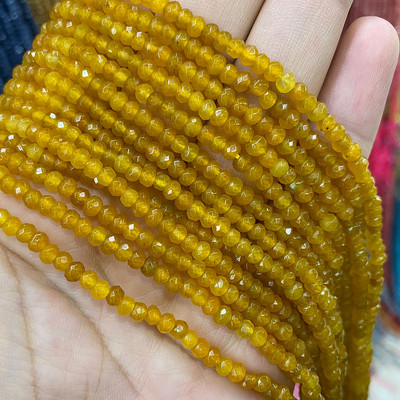 Естествен камък 3*4 мм фасетиран плосък рондел дистанционни мъниста нефрит халцедон тюркоаз лабрадорит за изработка на бижута Направи си гривна