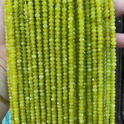 Естествен камък 3*4 мм фасетиран плосък рондел дистанционни мъниста нефрит халцедон тюркоаз лабрадорит за изработка на бижута Направи си гривна