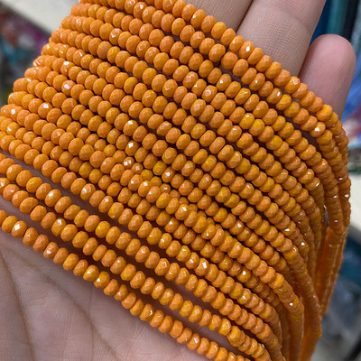 Естествен камък 3*4 мм фасетиран плосък рондел дистанционни мъниста нефрит халцедон тюркоаз лабрадорит за изработка на бижута Направи си гривна