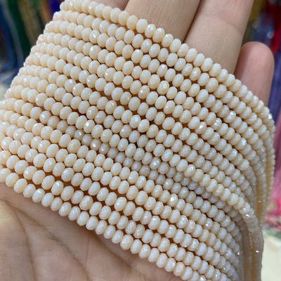 Естествен камък 3*4 мм фасетиран плосък рондел дистанционни мъниста нефрит халцедон тюркоаз лабрадорит за изработка на бижута Направи си гривна