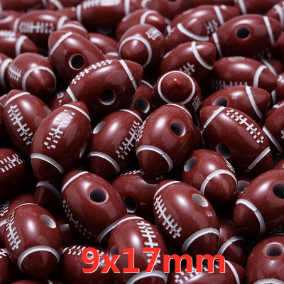 iYOE 20-100 vnt sportinio regbio teniso krepšinio karoliukai tarpikliai akrilo karoliukai, skirti apyrankėms karoliai gaminti „pasidaryk pats“ amatų papuošalų reikmenys