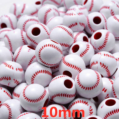 iYOE 20-100 vnt sportinio regbio teniso krepšinio karoliukai tarpikliai akrilo karoliukai, skirti apyrankėms karoliai gaminti „pasidaryk pats“ amatų papuošalų reikmenys