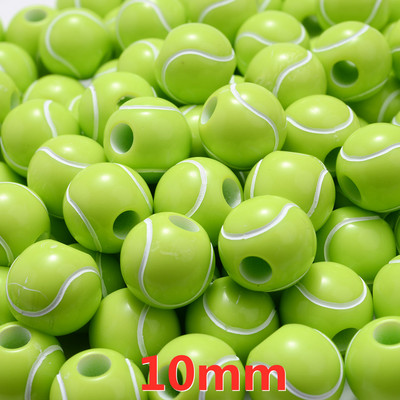 iYOE 20-100 vnt sportinio regbio teniso krepšinio karoliukai tarpikliai akrilo karoliukai, skirti apyrankėms karoliai gaminti „pasidaryk pats“ amatų papuošalų reikmenys