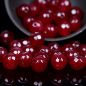 Rubine naturale Calcedonie Jade Mărgele de piatră Fațetate Distanțiere rotunde libere pentru realizarea de bijuterii Brățară DIY lucrată manual 4/6/8/10/12mm