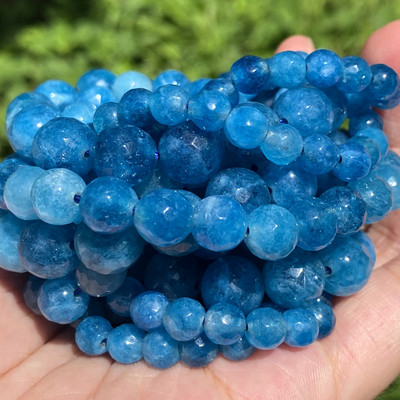 Rubine naturale Calcedonie Jade Mărgele de piatră Fațetate Distanțiere rotunde libere pentru realizarea de bijuterii Brățară DIY lucrată manual 4/6/8/10/12mm