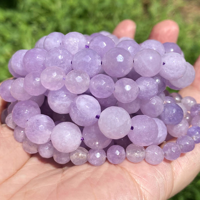 Rubine naturale Calcedonie Jade Mărgele de piatră Fațetate Distanțiere rotunde libere pentru realizarea de bijuterii Brățară DIY lucrată manual 4/6/8/10/12mm