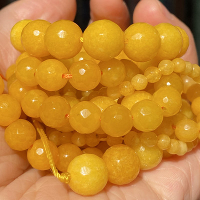 Rubine naturale Calcedonie Jade Mărgele de piatră Fațetate Distanțiere rotunde libere pentru realizarea de bijuterii Brățară DIY lucrată manual 4/6/8/10/12mm