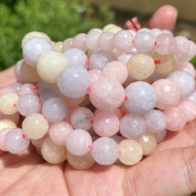 Rubine naturale Calcedonie Jade Mărgele de piatră Fațetate Distanțiere rotunde libere pentru realizarea de bijuterii Brățară DIY lucrată manual 4/6/8/10/12mm