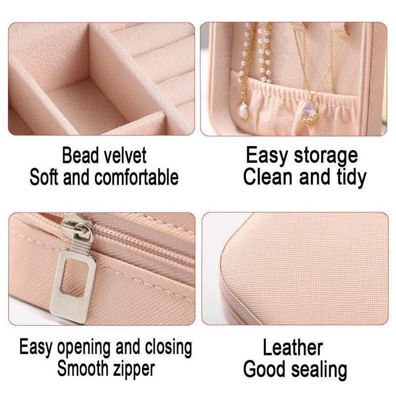 Cutie de bijuterii personalizată Aniversare Mireasă Domnișoară de onoare Prietena Cadou pentru petrecere de burlac Cutie de bijuterii de călătorie cu nume personalizat