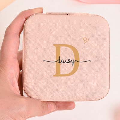 PERSONALIZUOTA PAPUOŠALŲ DĖŽUTĖ Pamergių papuošalų laikymo Kelioninis dėklas papuošalams Pamergės pasiūlymas vestuvinio dušo dovana