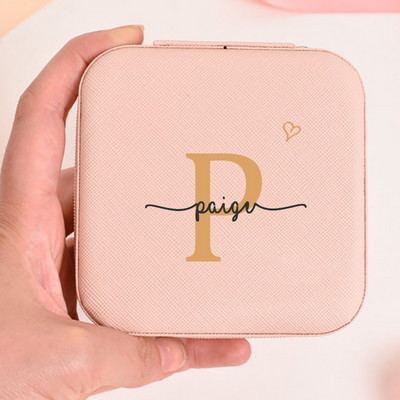 PERSONALIZUOTA PAPUOŠALŲ DĖŽUTĖ Pamergių papuošalų laikymo Kelioninis dėklas papuošalams Pamergės pasiūlymas vestuvinio dušo dovana