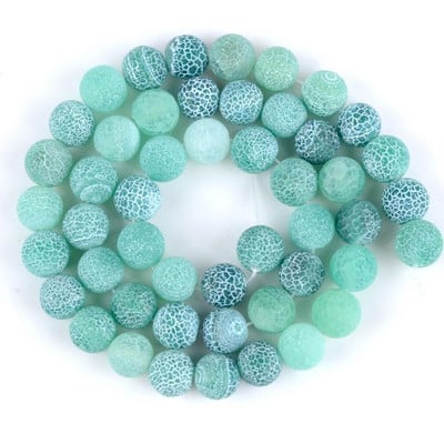 Prirodne, raznobojne, napuknute od mraza kamene perle od ahata, okrugle labave odstojne perle za izradu nakita. DIY narukvica, ručni rad 4/6/8/10/12 mm