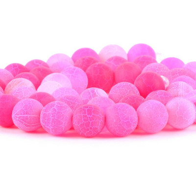 Prirodne, raznobojne, napuknute od mraza kamene perle od ahata, okrugle labave odstojne perle za izradu nakita. DIY narukvica, ručni rad 4/6/8/10/12 mm