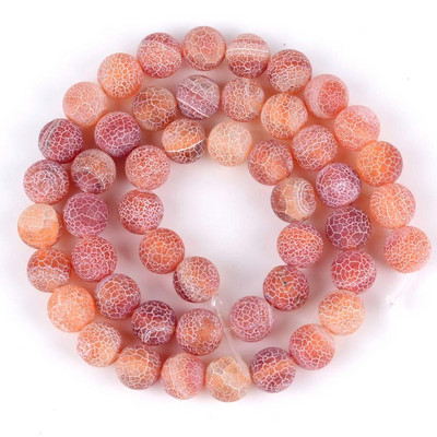 Prirodne, raznobojne, napuknute od mraza kamene perle od ahata, okrugle labave odstojne perle za izradu nakita. DIY narukvica, ručni rad 4/6/8/10/12 mm