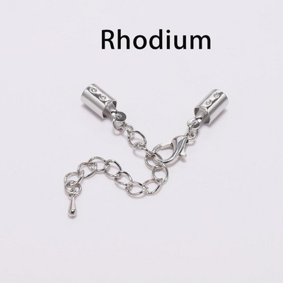 10 vnt / siunta 5 mm laido spaustukai Galiniai dangteliai su omarų užsegimais Grandinė tinka apvalioms odinėms laido jungtims papuošalų gamybos reikmenims "pasidaryk pats"