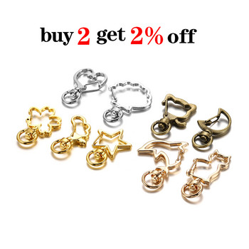 5 τμχ/παρτίδα Mix Color Keychain Moon Dog Cat Dolphins Cloud Heart Keychain DIY for Jewelry Making Findings Αξεσουάρ Προμήθειες