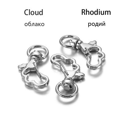 5 бр./лот Ключодържател със смесени цветове Луна Куче Котка Делфини Облак Сърце Ключодържател Направи си сам за изработка на бижута Находки Аксесоари Консумативи