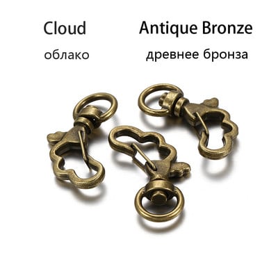 5 бр./лот Ключодържател със смесени цветове Луна Куче Котка Делфини Облак Сърце Ключодържател Направи си сам за изработка на бижута Находки Аксесоари Консумативи