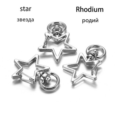 5 бр./лот Ключодържател със смесени цветове Луна Куче Котка Делфини Облак Сърце Ключодържател Направи си сам за изработка на бижута Находки Аксесоари Консумативи