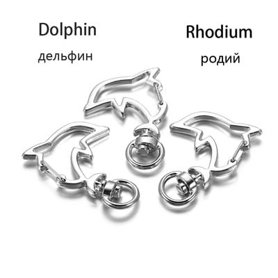 5 бр./лот Ключодържател със смесени цветове Луна Куче Котка Делфини Облак Сърце Ключодържател Направи си сам за изработка на бижута Находки Аксесоари Консумативи