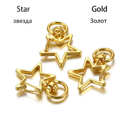 5 бр./лот Ключодържател със смесени цветове Луна Куче Котка Делфини Облак Сърце Ключодържател Направи си сам за изработка на бижута Находки Аксесоари Консумативи