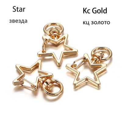 5 бр./лот Ключодържател със смесени цветове Луна Куче Котка Делфини Облак Сърце Ключодържател Направи си сам за изработка на бижута Находки Аксесоари Консумативи