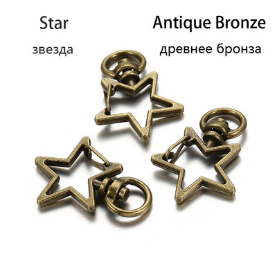 5 бр./лот Ключодържател със смесени цветове Луна Куче Котка Делфини Облак Сърце Ключодържател Направи си сам за изработка на бижута Находки Аксесоари Консумативи