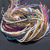 26 színű 1x2 mm-es 220 db kristályüveg gyöngyök csiszolt üveg Rondel Charm távtartó gyöngyök ékszerekhez barkácsolási leletek nagykereskedelme